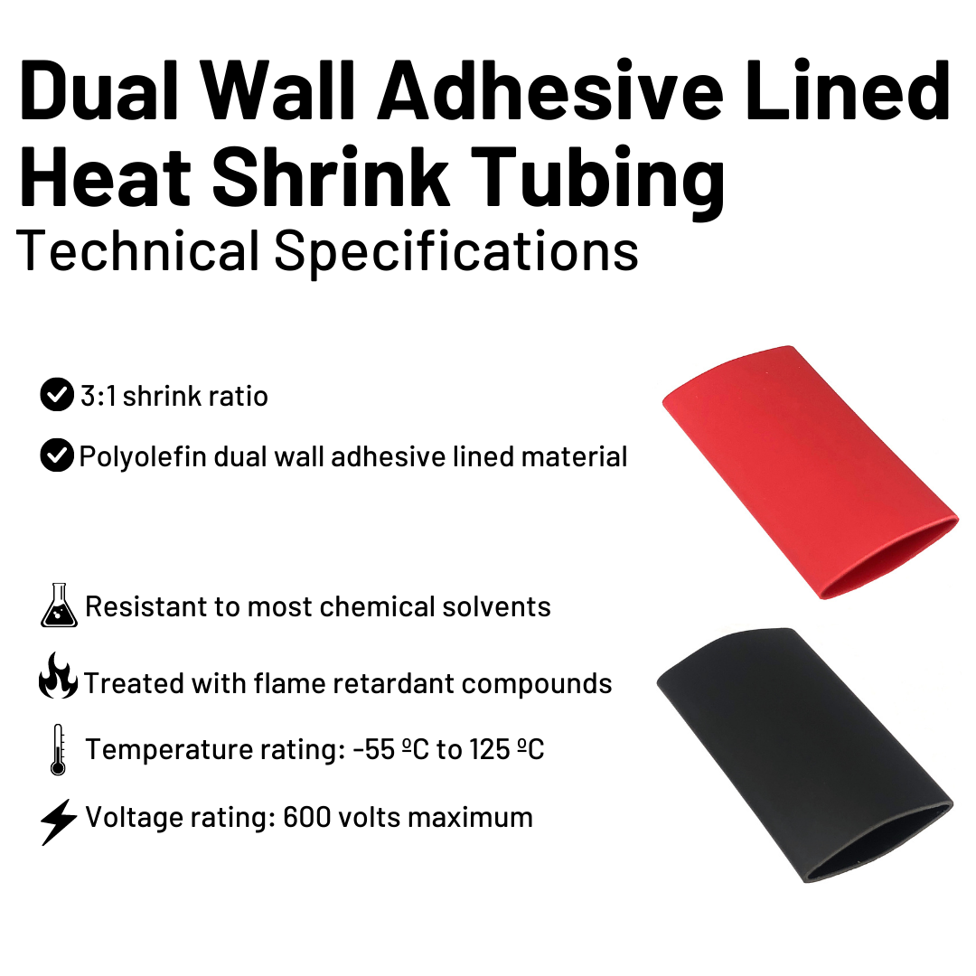 4/0 Gauge Cable Lugs with Heat Shrink Tubing Kit